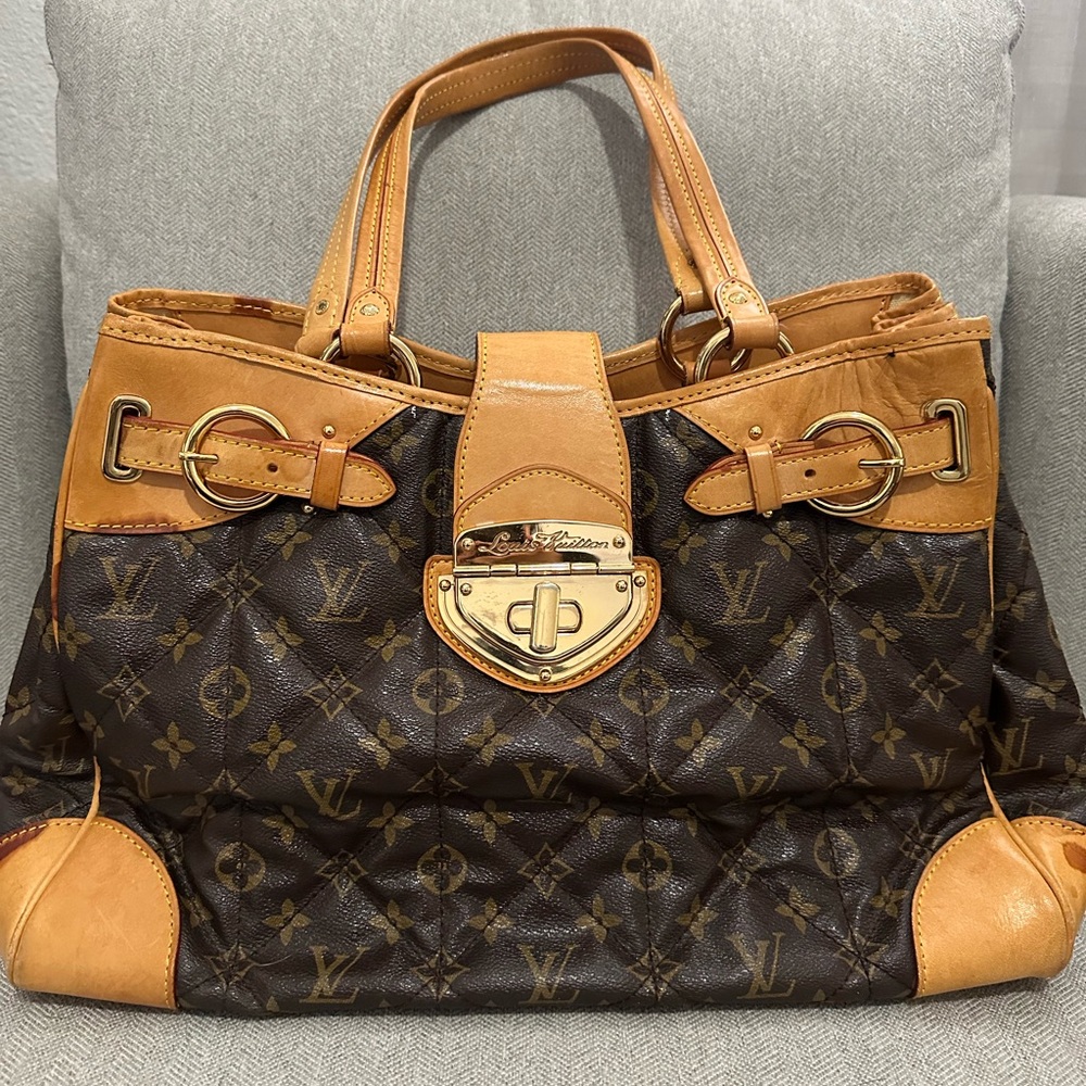 Brown and Tan Leather bag